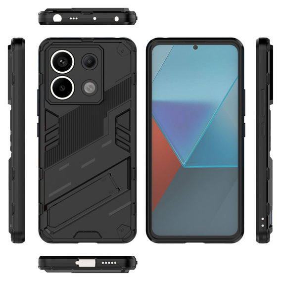 Case for Xiaomi Redmi Note 13 Pro 5G, Military kickstand, black