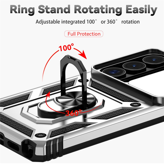 Armoured case with stand and lens cover for Samsung Galaxy S26 Ultra