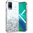 Case for Vivo V21 5G, Glittery, transparent