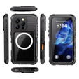 IP68 Waterproof Case for iPhone 16 Pro, SHELLBOX MagSafe, black