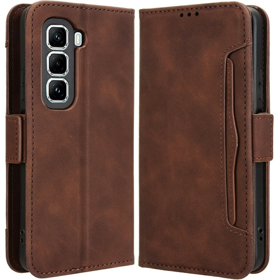Flip case for Infinix Hot 50 Pro+ 4G, Card Slot, brown