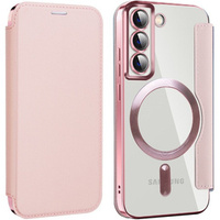 Flip case for Samsung Galaxy S22 5G, RFID Wallet MagSafe CamShield, pink