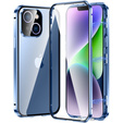 Case for iPhone 13, Magnetic Dual Glass, blue