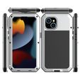 Case for iPhone 15, armoured, with integrated glass, silver