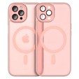 Case for iPhone 16 Pro Max, for MagSafe, ERBORD Matt Case, pink + Screen Glass