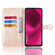 Flip case for T Phone 3 5G, Wallet Rhombus, gold