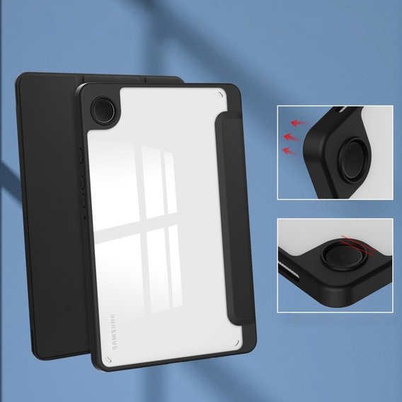 Case for Samsung Galaxy Tab A9, Smartcase Hybrid, with stylus space, black