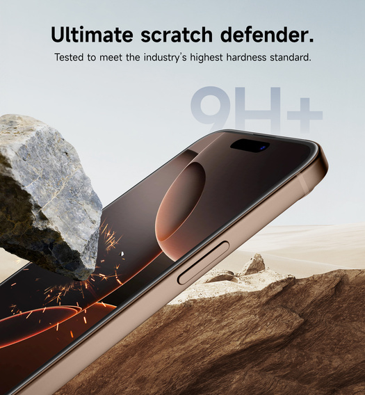 2x SURITCH tempered glass for iPhone 16 Pro Max