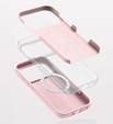 Silicone case for iPhone 17 Pro Max, for MagSafe, anti-shock, pink