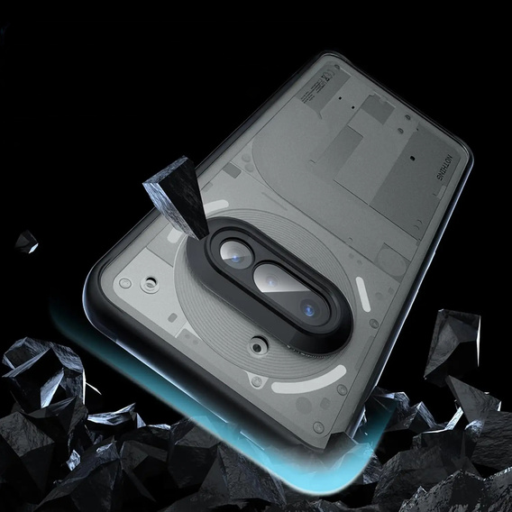Case for Nothing Phone 3A, Fusion Hybrid, transparent / black