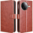 Flip case for Xiaomi Poco F7 Ultra, Crazy Horse Wallet, brown