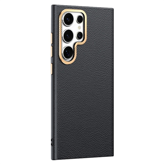 Leather case for Samsung Galaxy S25 Ultra, leather hybrid, black