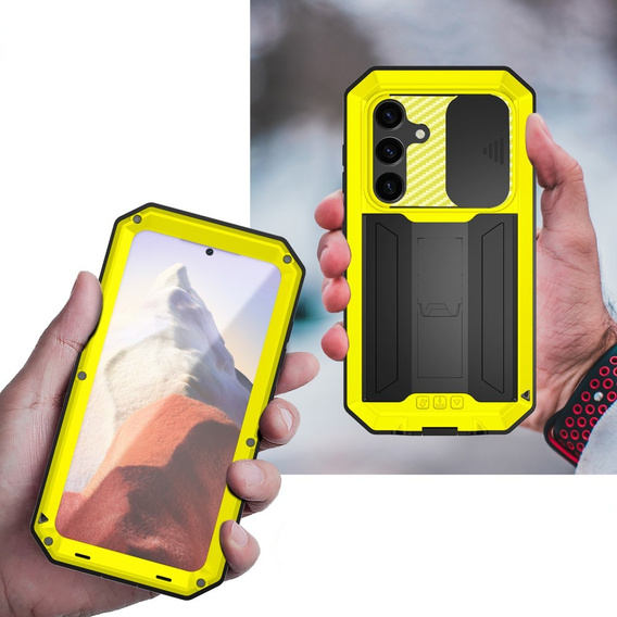 Armored case for Samsung Galaxy S25, R-JUST, yellow