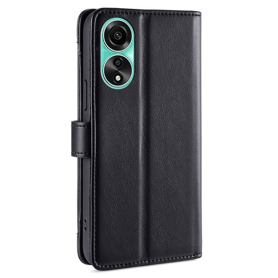 Flip case for Oppo A78 4G, Wallet Zipper Pocket, black