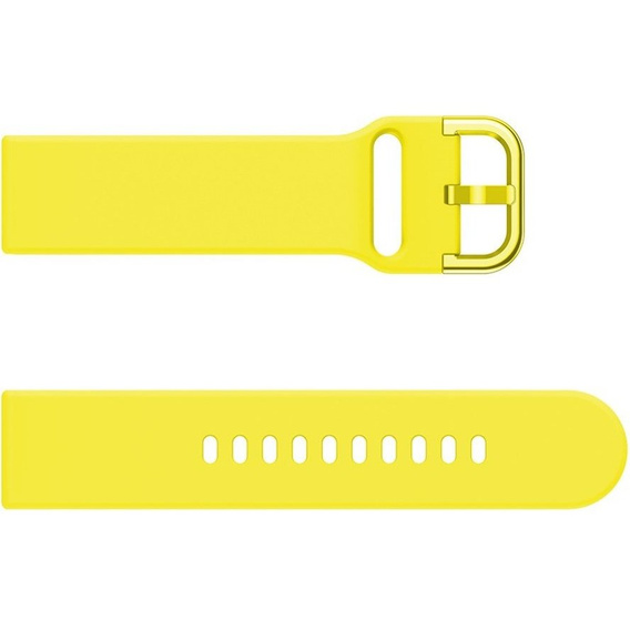 22mm Silicone strap with buckle for Huawei Watch GT / Watch GT2 - Yellow