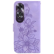 Flip case for Oppo A60, Lily Flower, purple