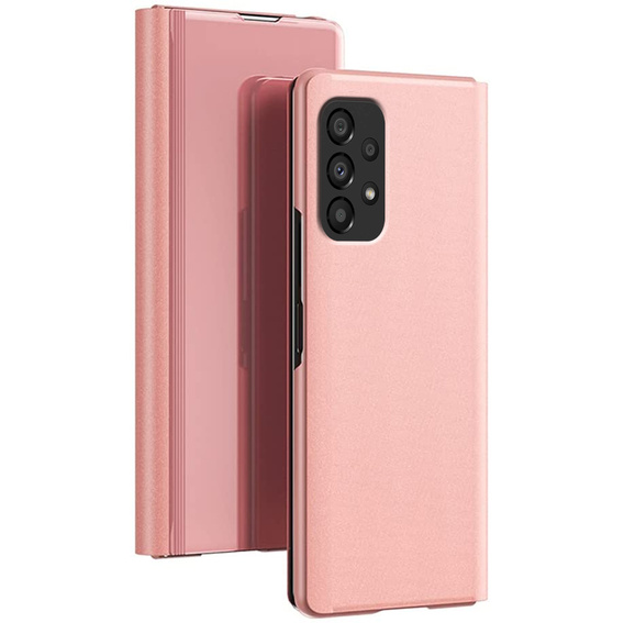 Case for Samsung Galaxy A53 5G, Clear View, pink rose gold