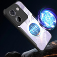 Case for Xiaomi Poco M7 Pro 5G, with magnetic sheet, transparent / black
