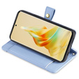 Flip case for Oppo A78 4G, Wallet Zipper Pocket, blue