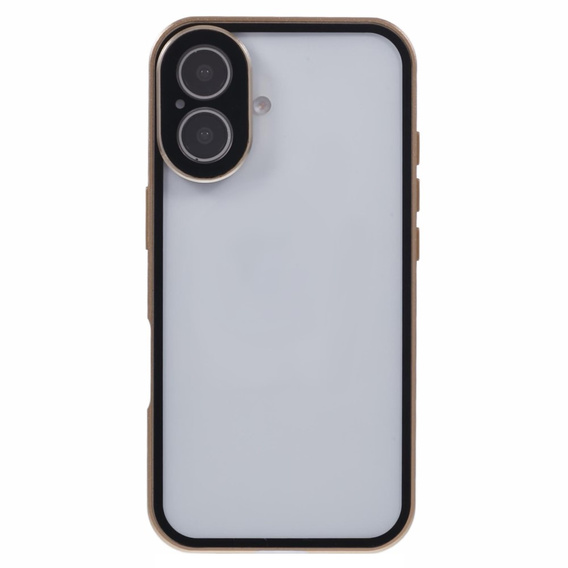 Case for iPhone 16, Magnetic Dual Glass, gold