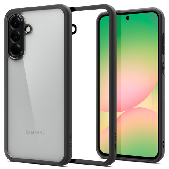 Spigen case for Samsung Galaxy A56 5G, Ultra Hybrid, black / matte + 9H Tempered Glass