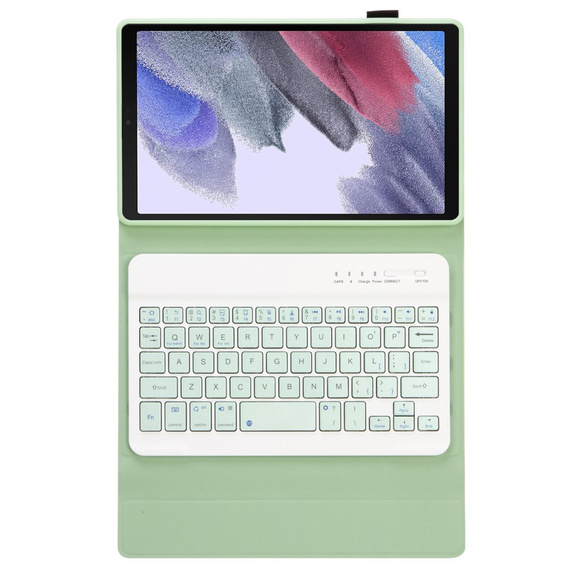 Case + keyboard Samsung Galaxy Tab A7 Lite 8.7 T220 / 225, light green