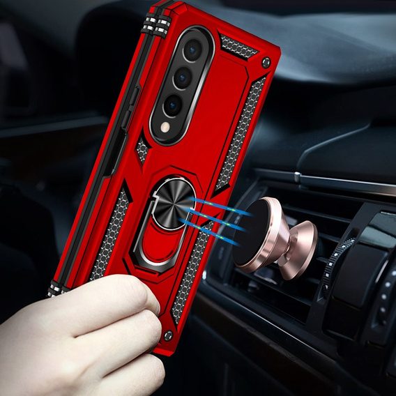 Armor Case for Samsung Galaxy Z Fold 4 5G, Nox Case Ring, red