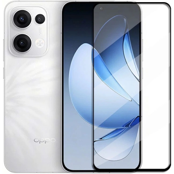 3D Tempered Glass for Oppo Reno 13, black frame