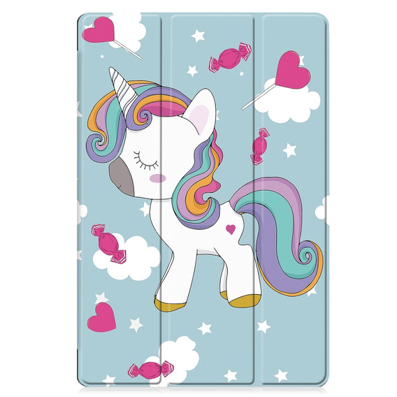 Case for Samsung Galaxy Tab S10 Lite / S10 FE / S9 FE, with flap, unicorn