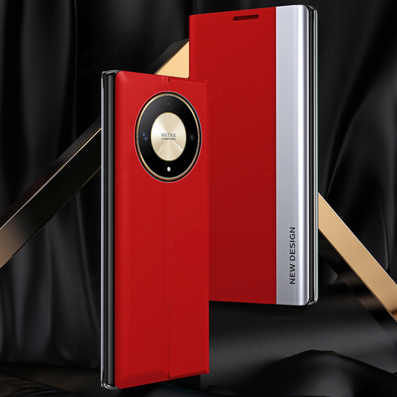 Flip case for Honor Magic 6 Lite 5G, Side Magnetic, red
