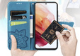 Flip case for Motorola Edge 50 Pro, Butterfly, blue