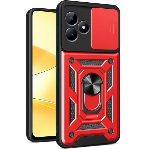 Case for Realme C51, CamShield Slide, red