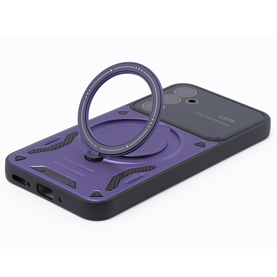 BENKS Kevlar Case for Samsung Galaxy A54 5G, for MagSafe, Carbon Fiber, purple