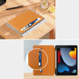 Case for iPad 10.2 2021 / 2020 / 2019, Business Card and Pen Slot, brown