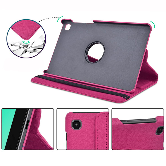 Case for Samsung Galaxy Tab A7 Lite 8.7 T220 / T225 TB330FU 10.95", Rotating 360, pink