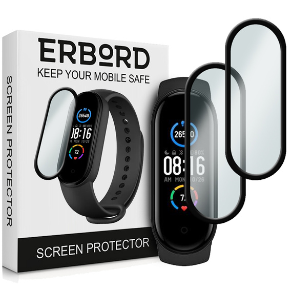 2x ERBORD Hybrid Glass for Xiaomi Mi Band 5