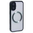 Magnetic Dual Glass MagSafe case for iPhone 16, green