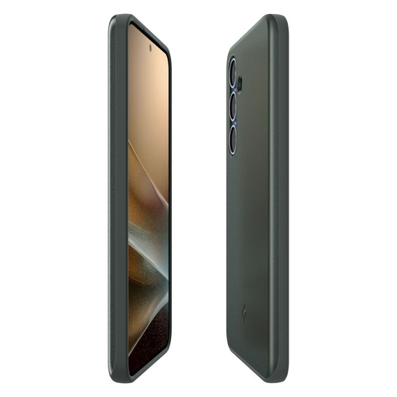 Spigen case for Samsung Galaxy S25, Thin Fit Mag, green + 9H tempered glass 