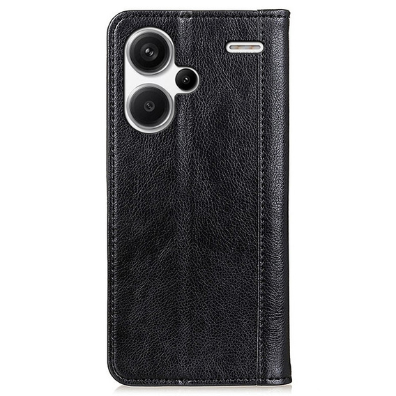 Case for Xiaomi Redmi Note 13 Pro+, Wallet Litchi Leather, black