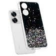 Case for Realme C55, Glittery, black