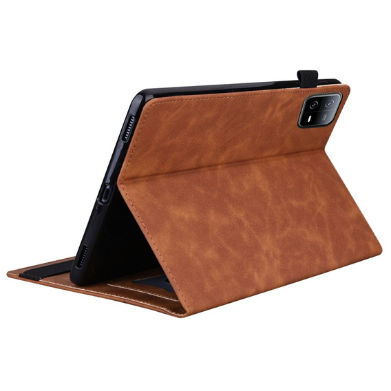 Case for Xiaomi Pad 7, Classic, with space for stylus, brown