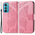 Flip case for Motorola Edge 30, Butterfly, pink