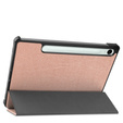 Case for Samsung Galaxy Tab S9 FE, Tri-fold, pink rose gold