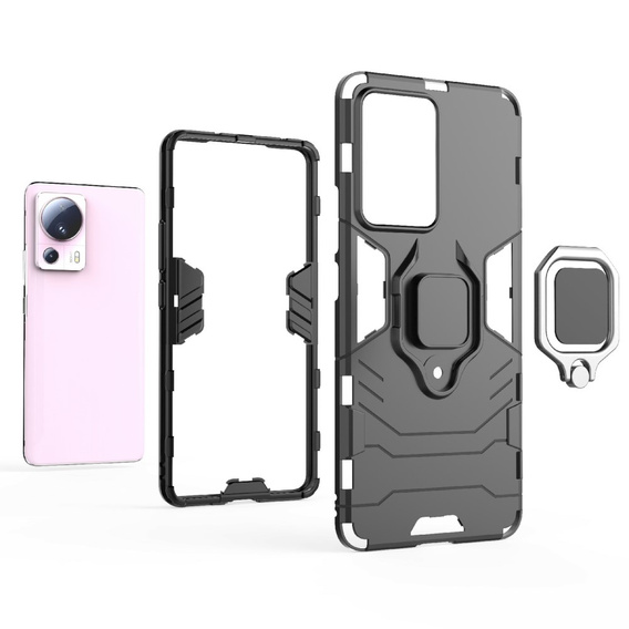 Case for Xiaomi 13 Lite, Kickstand Ring, black