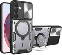 Armor case for Samsung Galaxy M55 5G, CamShield Slide, silver