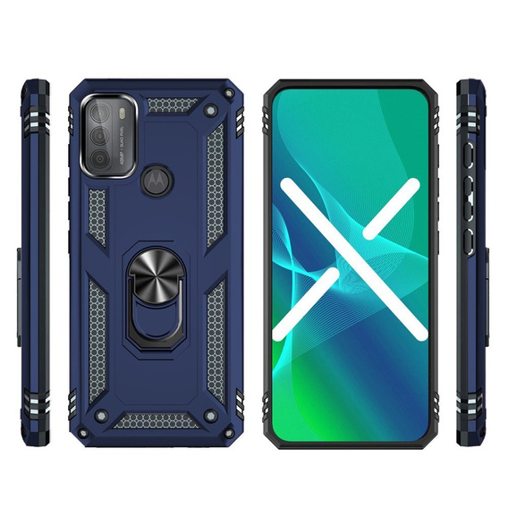 Armor Case for Motorola Moto G50, Nox Case Ring, blue