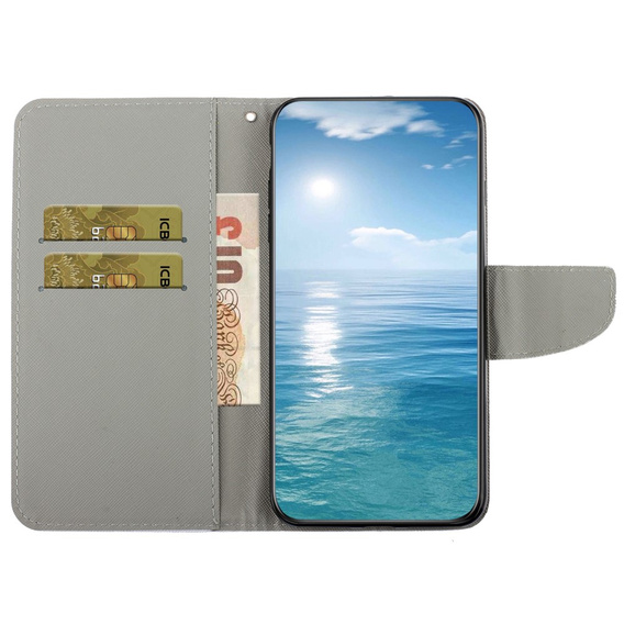 Flip case for Xiaomi Redmi 13C / Poco C65, Wallet, Bowknot, blue