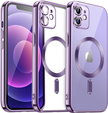 Case for iPhone 11, Electro MagSafe, purple + Screen Glass
