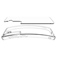 Spigen case for Samsung Galaxy S25, Ultra Hybrid, transparent + 9H Tempered Glass