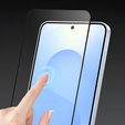 3D Tempered Glass for Samsung Galaxy S25, black frame